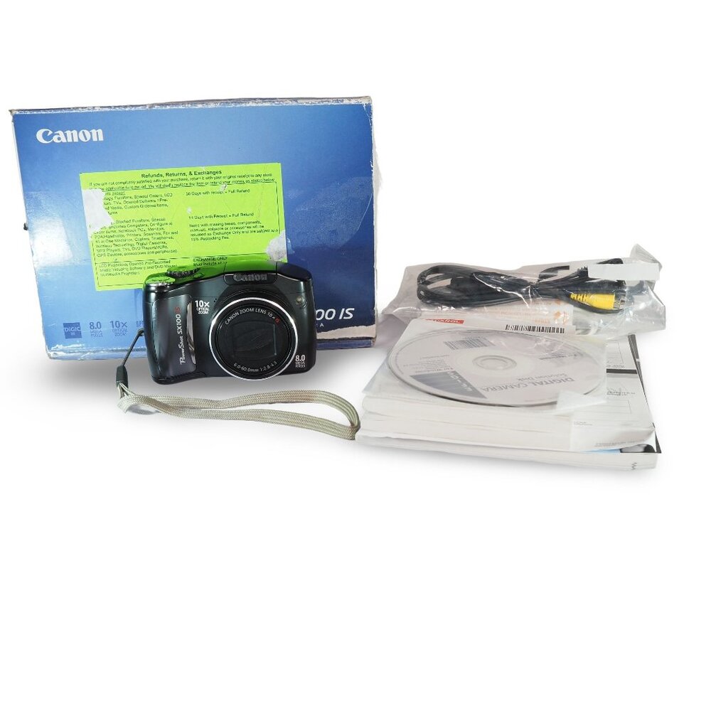Canon Powershot SX100 IS 8.0MP Digital Camera with Box Tested / Working Conditio